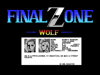 Final Zone Wolf screenshot 6 for MSX